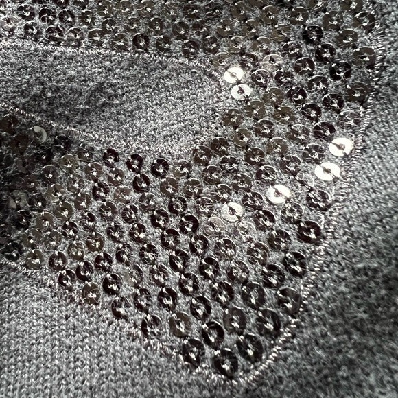Merona Sequin Bow Button Front Long Sleeved Black Cardigan Women's size 4x - Picture 5 of 8